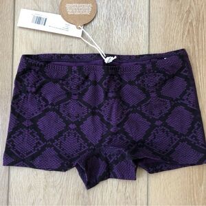 Mini Rodini Purple and Black Snake-Print Hipsters 128/134